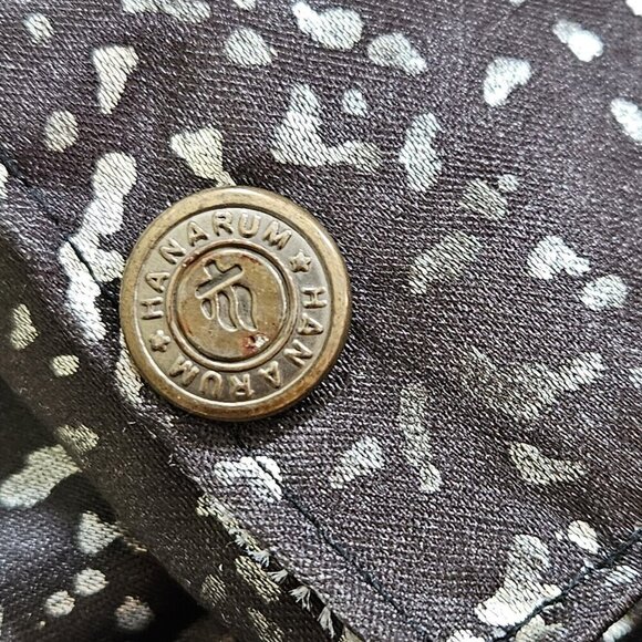 Hanarum Jacket Womens OS Reverisble Black Floral Zip Satin Shimmer VTG Boho Goth - Picture 11 of 14